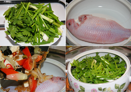 Nguyên liệu nấu món cá diêu hồng chưng tương rất đơn giản và dễ chuẩn bị