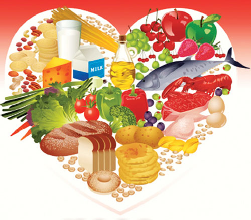Chế độ ăn đa dạng với nhiều cá, rau xanh và hoa quả giúp phòng và hỗ trợ điều trị bệnh tim mạch